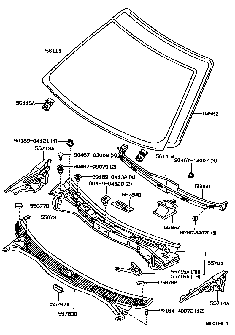 5503 — COWL PANEL & WINDSHIELD GLASS