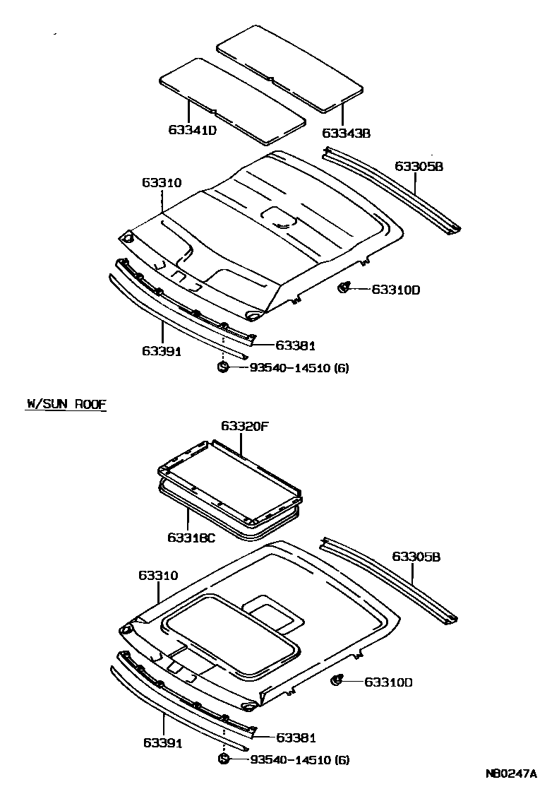 6402 — ROOF HEADLINING & SILENCER PAD