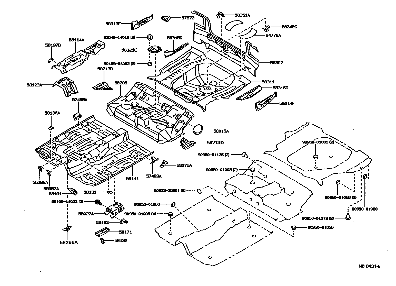 5801 — FLOOR PAN & LOWER BACK PANEL