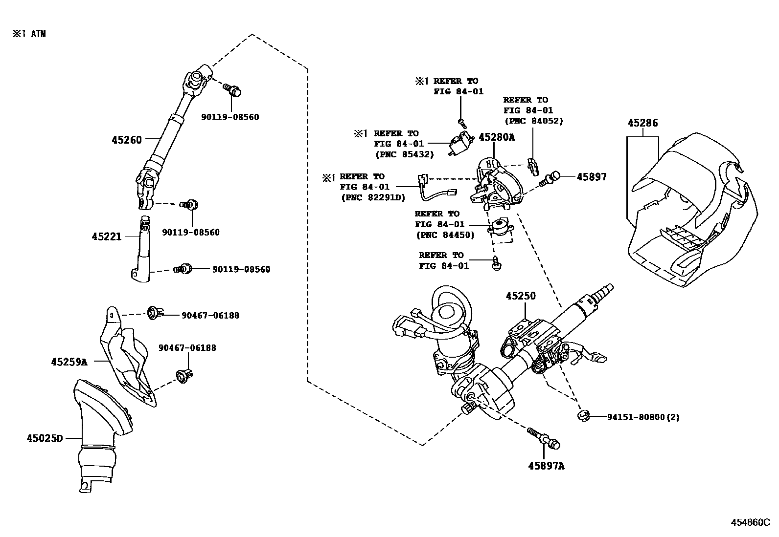 4501 — STEERING COLUMN & SHAFT