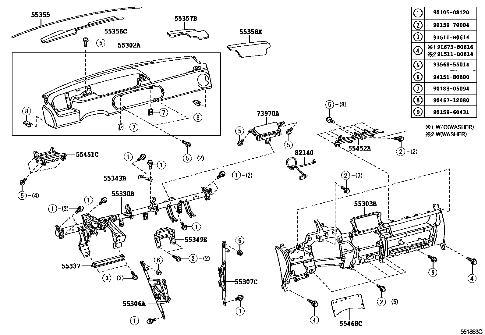 5501 — INSTRUMENT PANEL & GLOVE COMPARTMENT