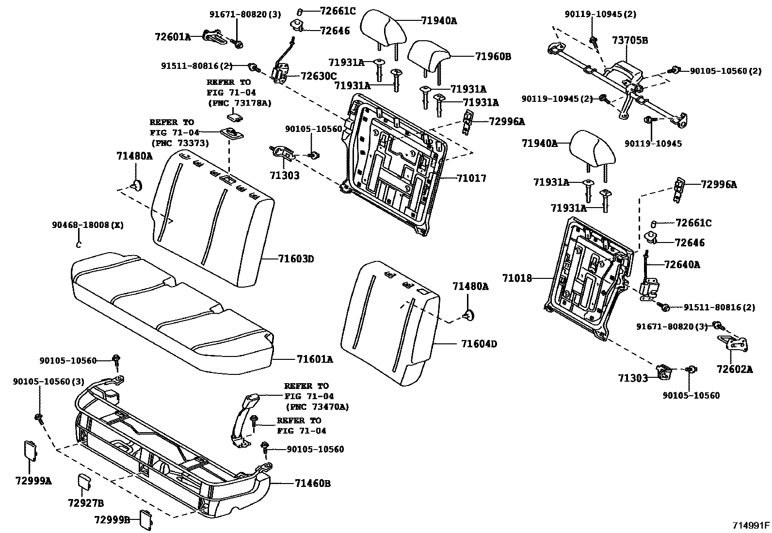 7102 — REAR SEAT & SEAT TRACK