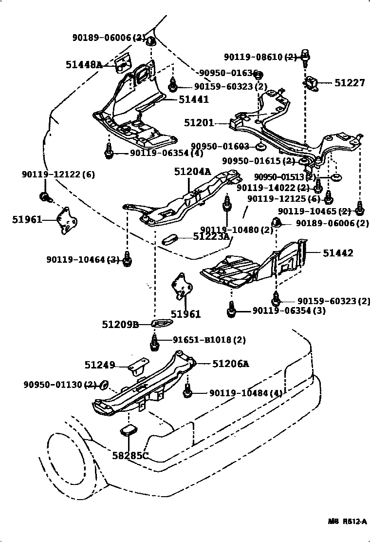 5102 — SUSPENSION CROSSMEMBER & UNDER COVER