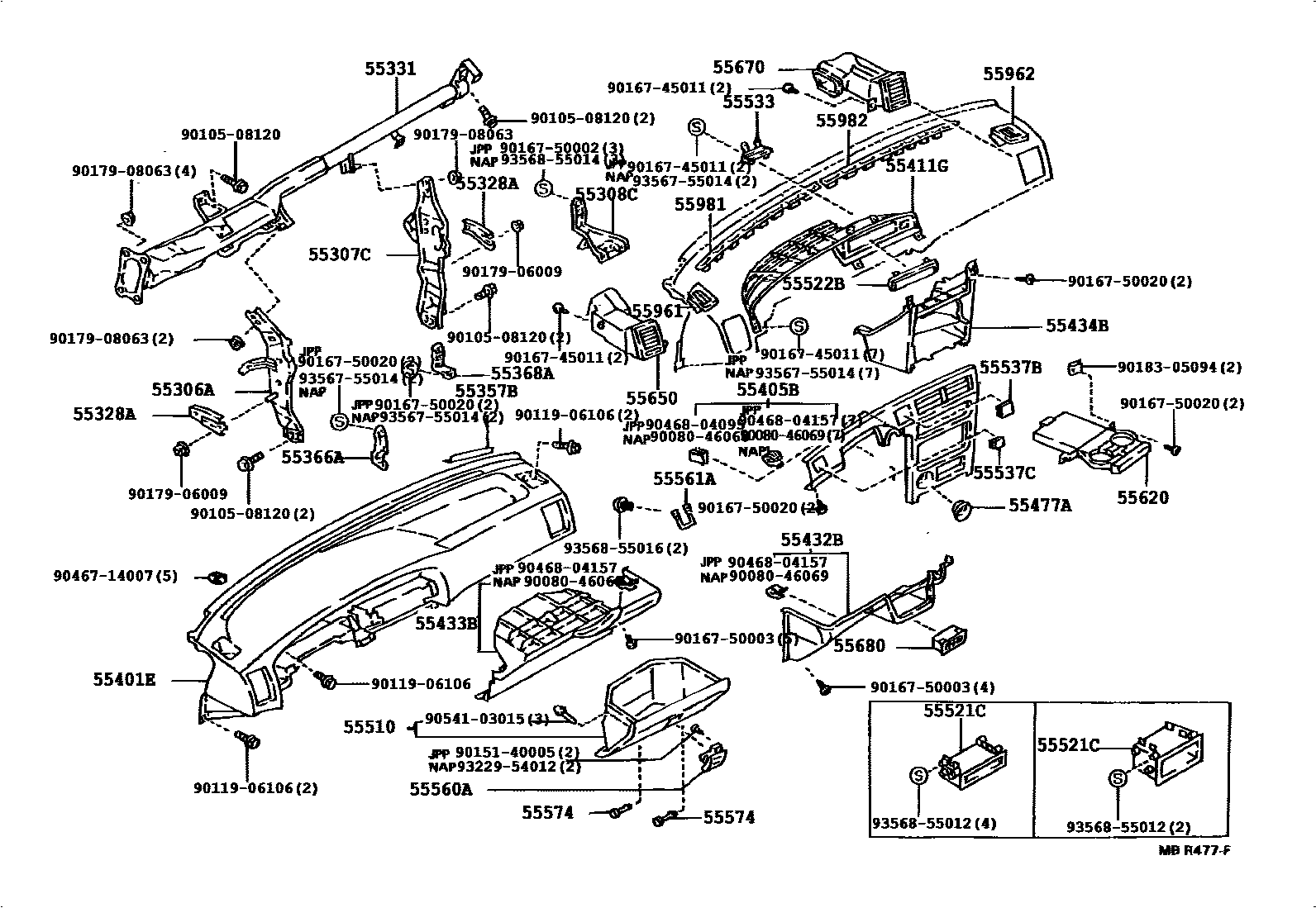 5501 — INSTRUMENT PANEL & GLOVE COMPARTMENT