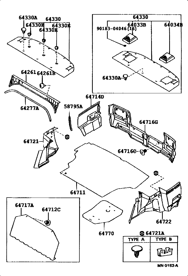 6403 — PACKAGE TRAY PANEL & LUGGAGE COMPARTMENT MAT
