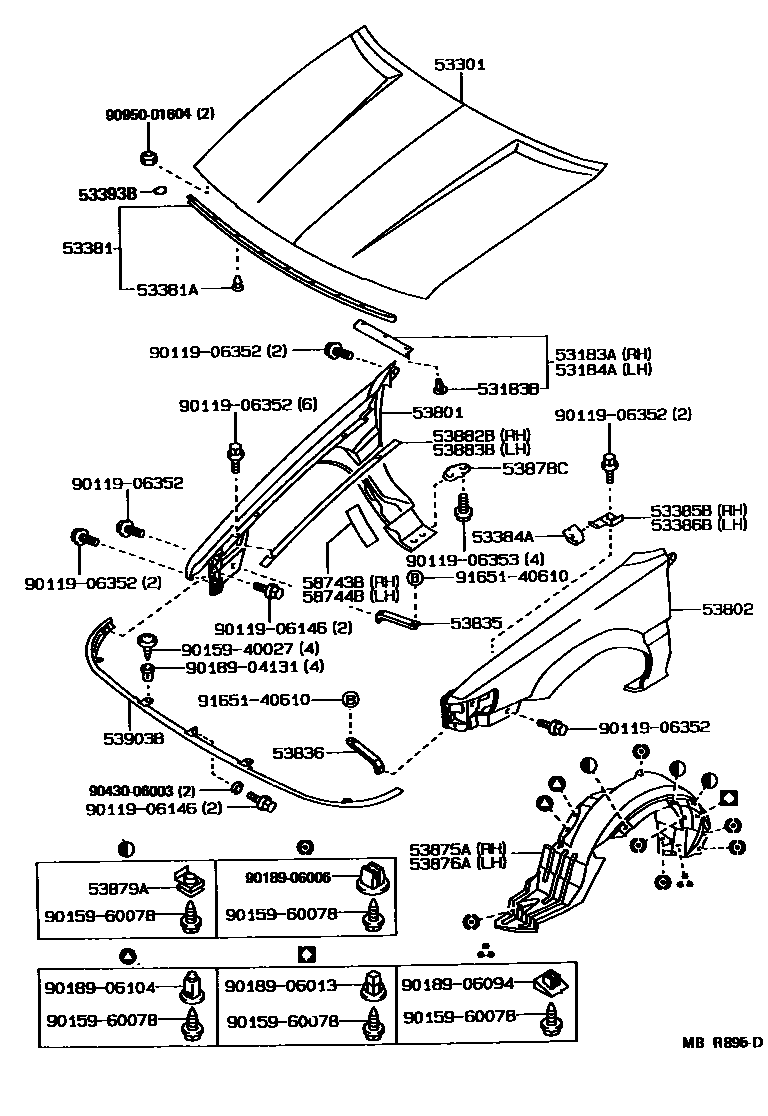5302 — HOOD & FRONT FENDER