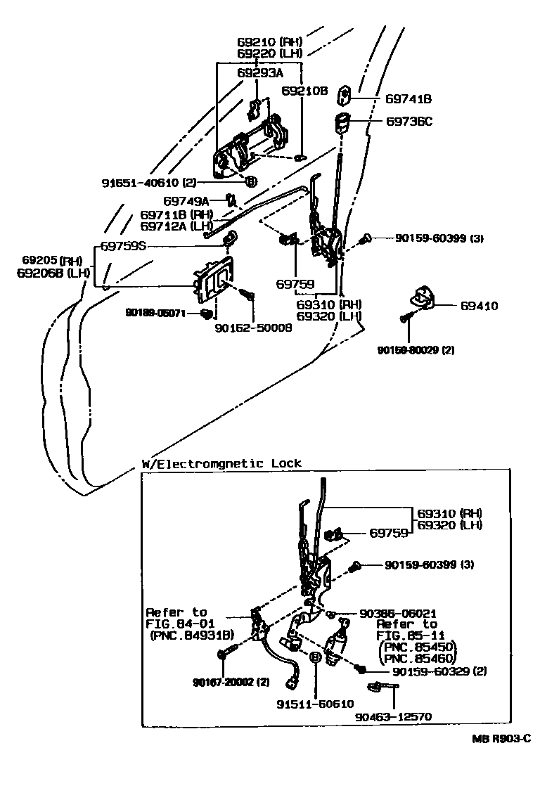 6703 — FRONT DOOR LOCK & HANDLE