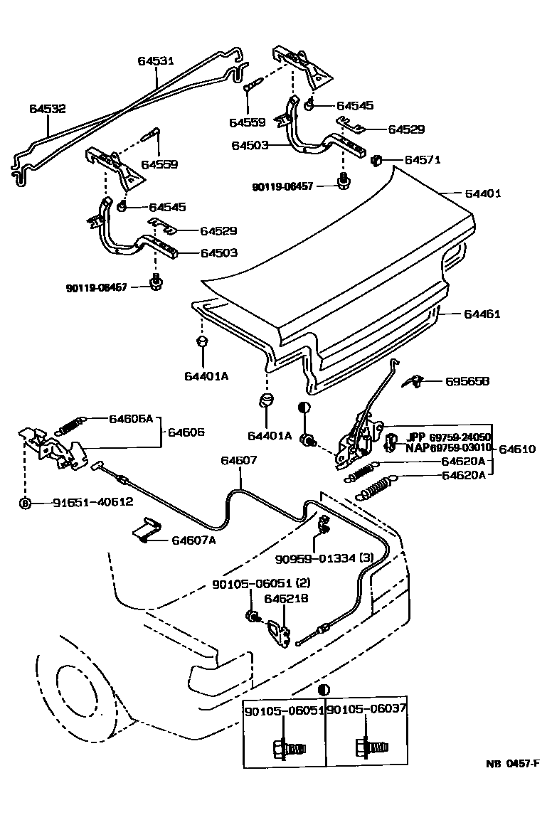 6105 — LUGGAGE COMPARTMENT DOOR & LOCK