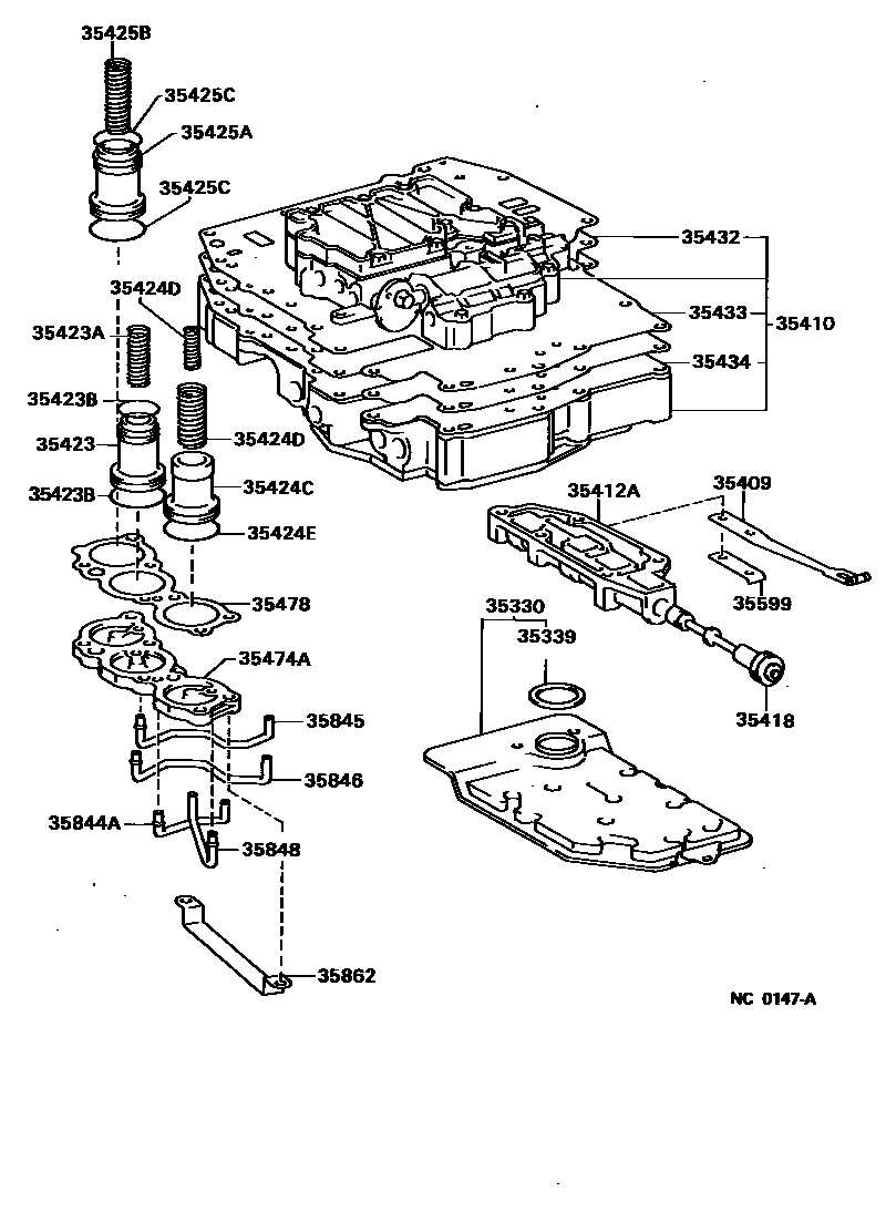 3512 — VALVE BODY & OIL STRAINER (ATM)