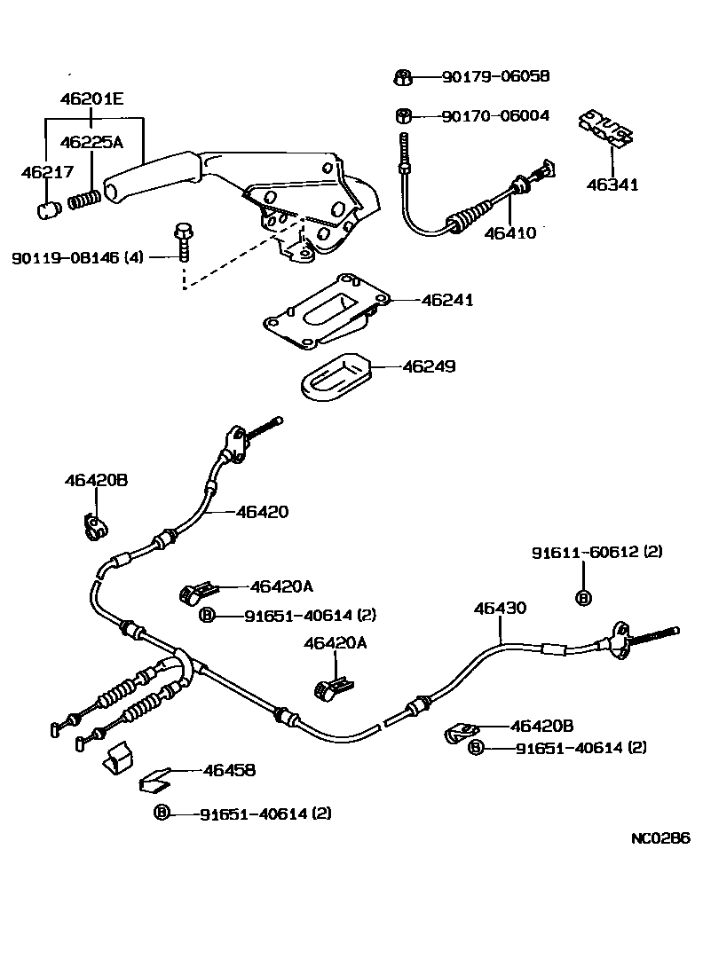 4601 — PARKING BRAKE & CABLE