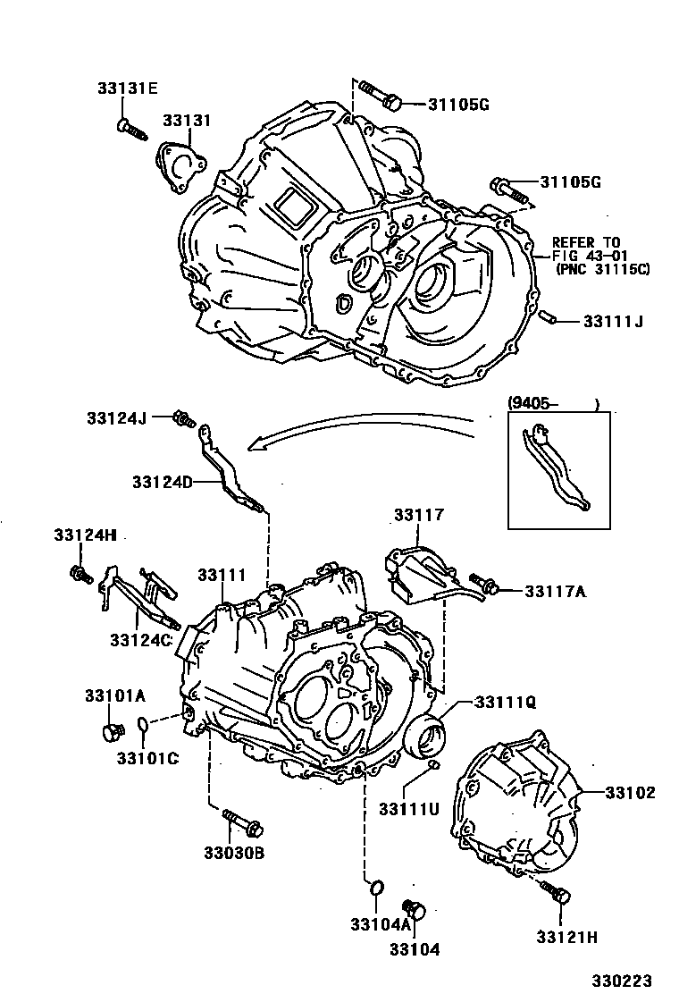 3302 — CLUTCH HOUSING & TRANSMISSION CASE (MTM)