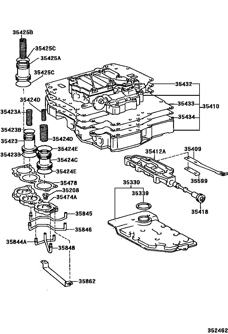 3512 — VALVE BODY & OIL STRAINER (ATM)