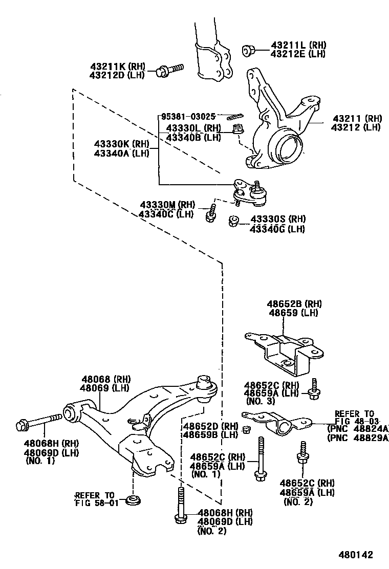 4802 — FRONT AXLE ARM & STEERING KNUCKLE