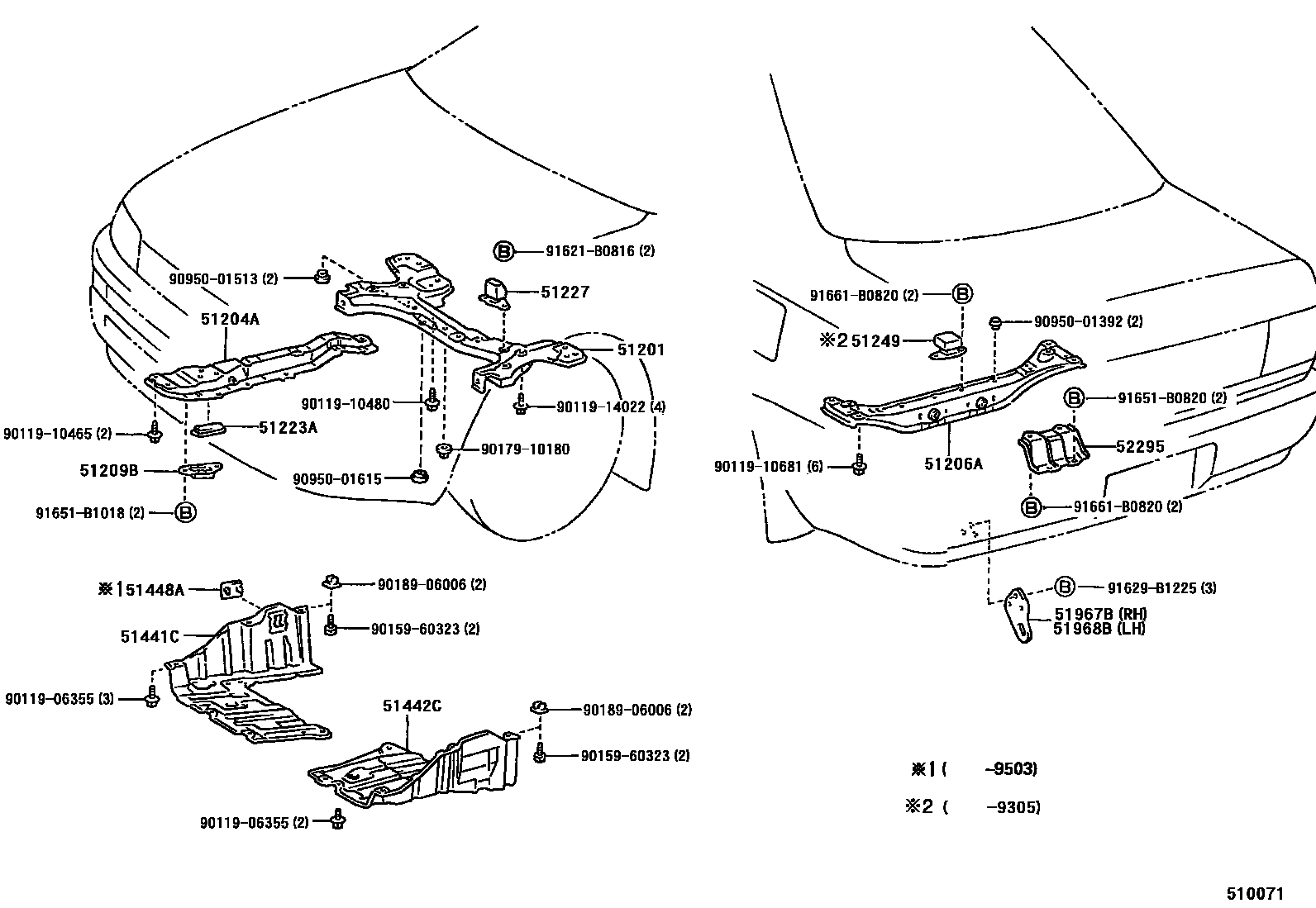 5102 — SUSPENSION CROSSMEMBER & UNDER COVER
