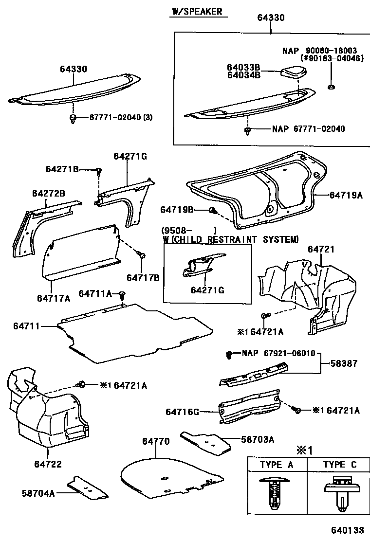 6403 — PACKAGE TRAY PANEL & LUGGAGE COMPARTMENT MAT