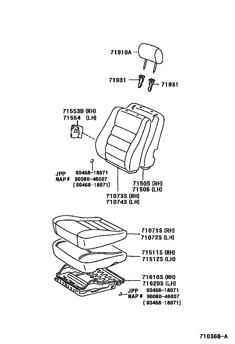 7101 — FRONT SEAT & SEAT TRACK