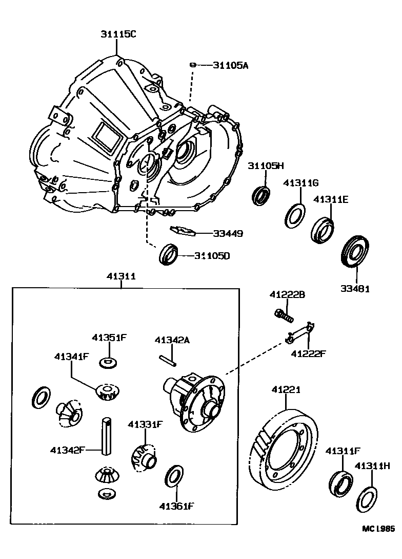 4301 — FRONT AXLE HOUSING & DIFFERENTIAL
