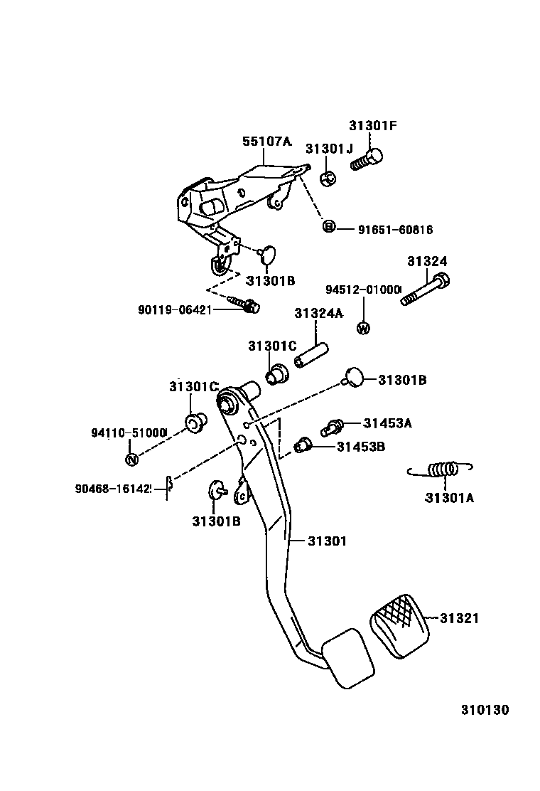 3102 — CLUTCH PEDAL & FLEXIBLE HOSE