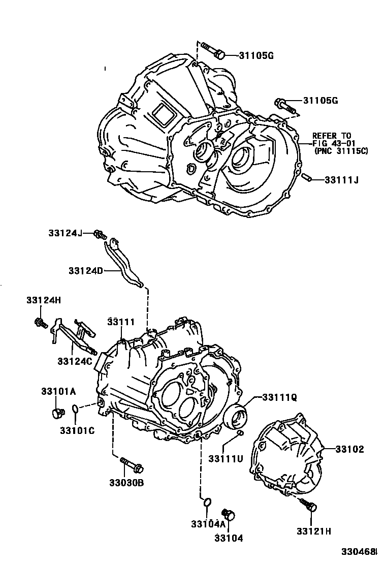 3302 — CLUTCH HOUSING & TRANSMISSION CASE (MTM)