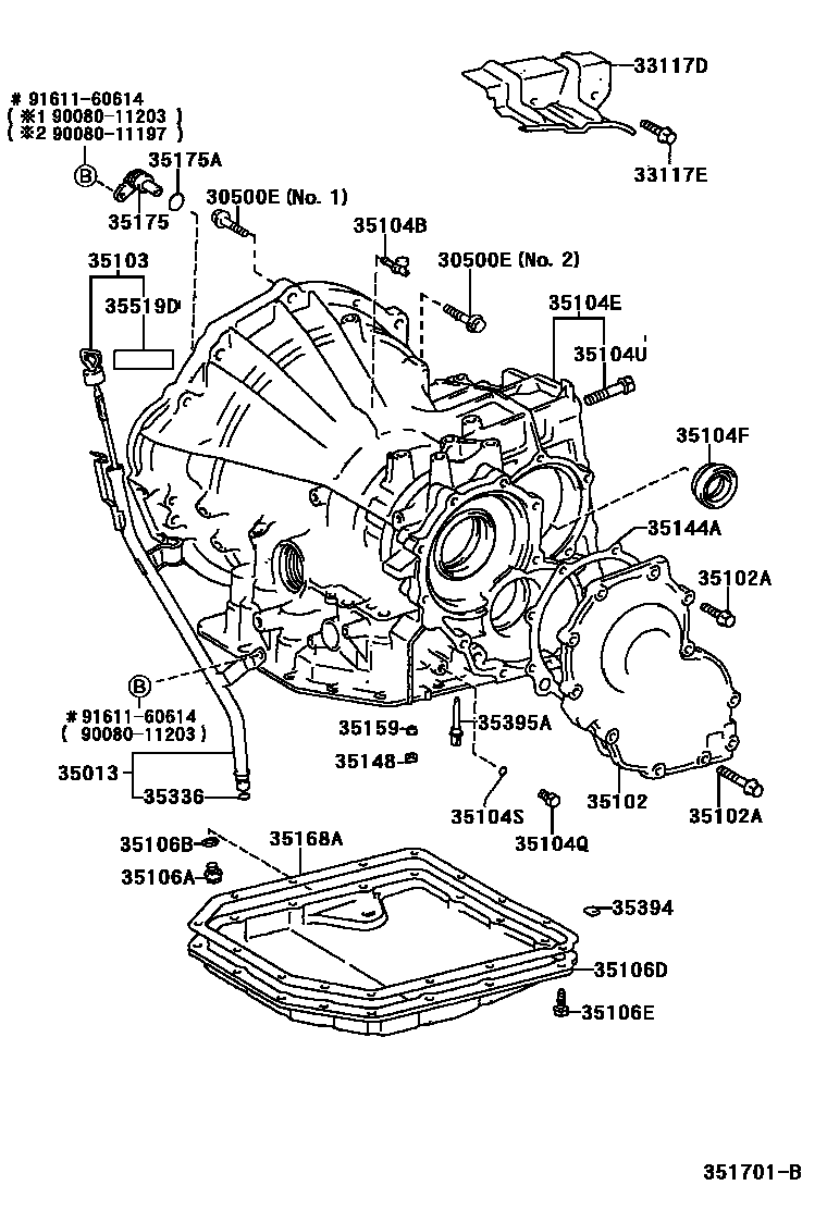 3503 — TRANSMISSION CASE & OIL PAN (ATM)