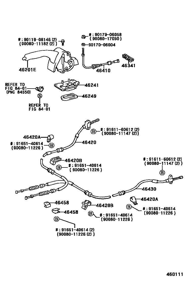4601 — PARKING BRAKE & CABLE