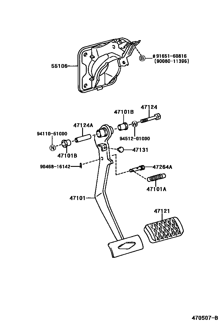 4701 — BRAKE PEDAL & BRACKET