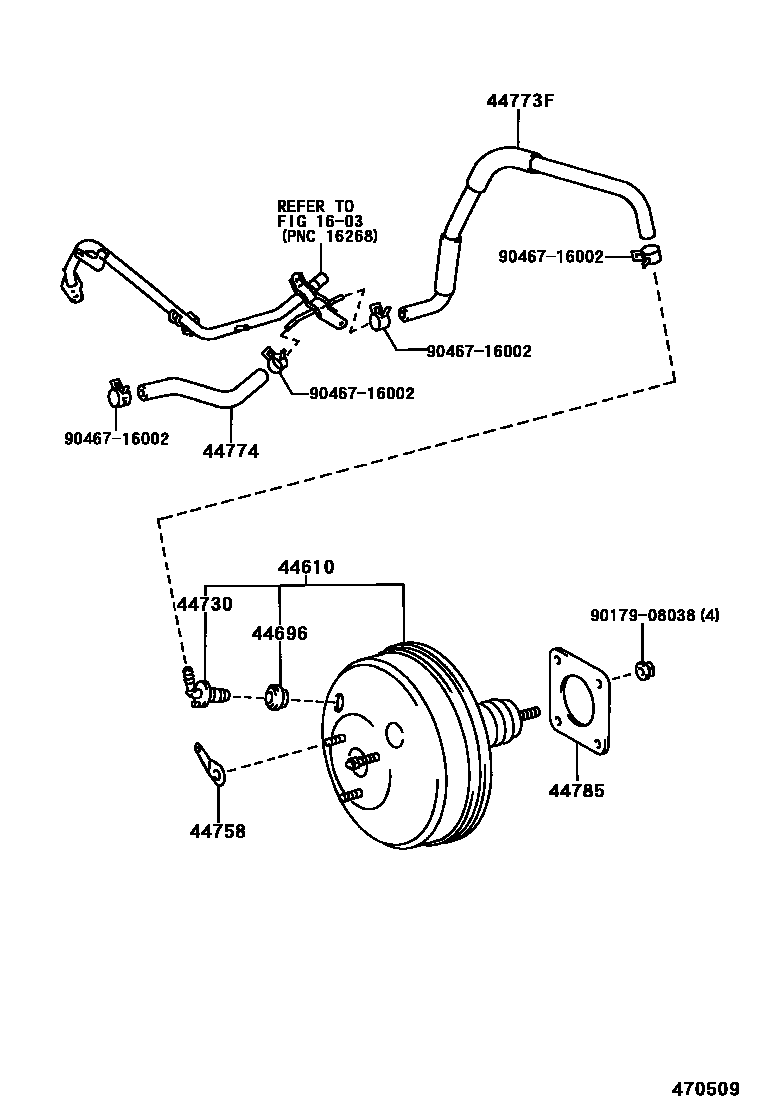4703 — BRAKE BOOSTER & VACUUM TUBE