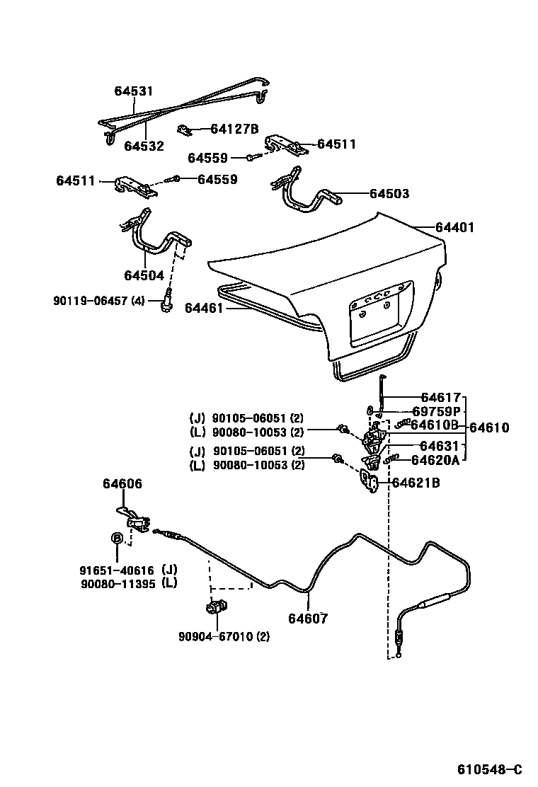 6105 — LUGGAGE COMPARTMENT DOOR & LOCK