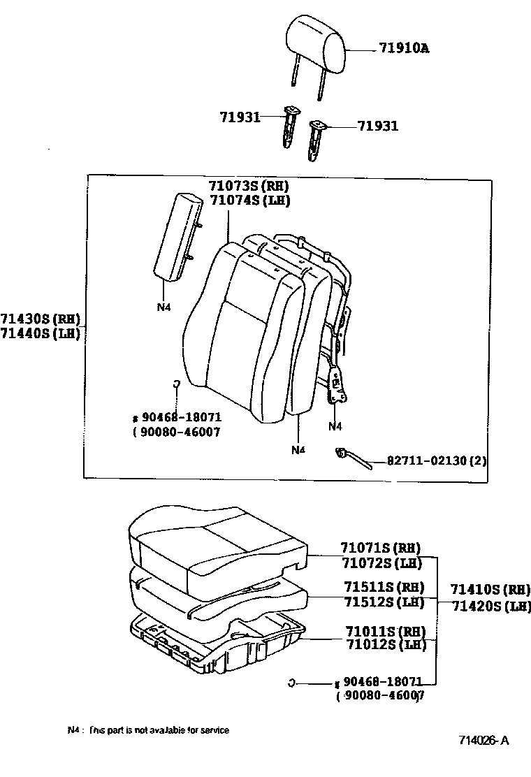 7101 — FRONT SEAT & SEAT TRACK