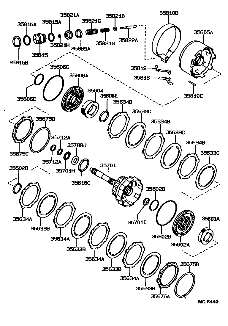 3507 — BRAKE BAND & MULTIPLE DISC CLUTCH (ATM)