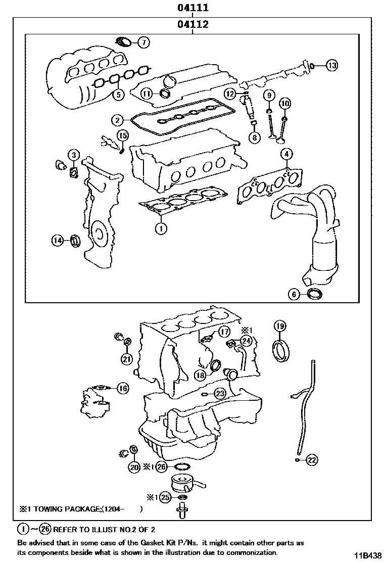 1103 — ENGINE OVERHAUL GASKET KIT