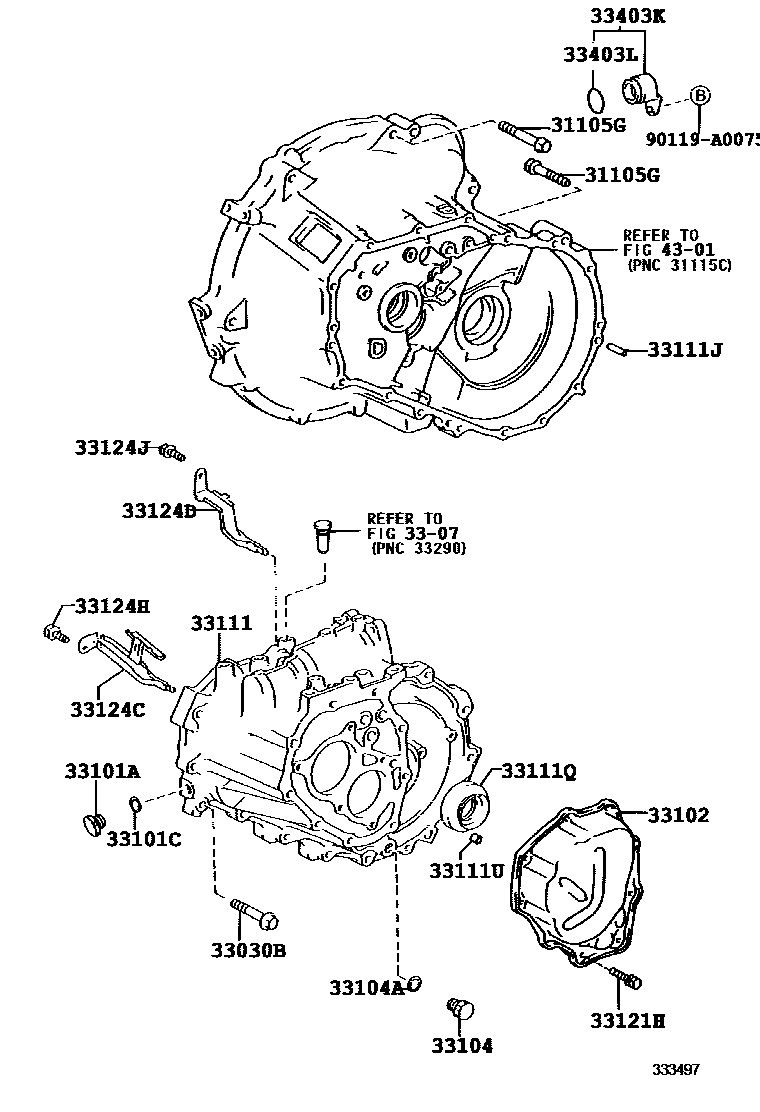 3302 — CLUTCH HOUSING & TRANSMISSION CASE (MTM)