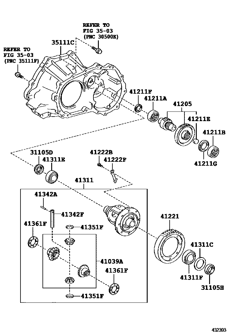 4301 — FRONT AXLE HOUSING & DIFFERENTIAL