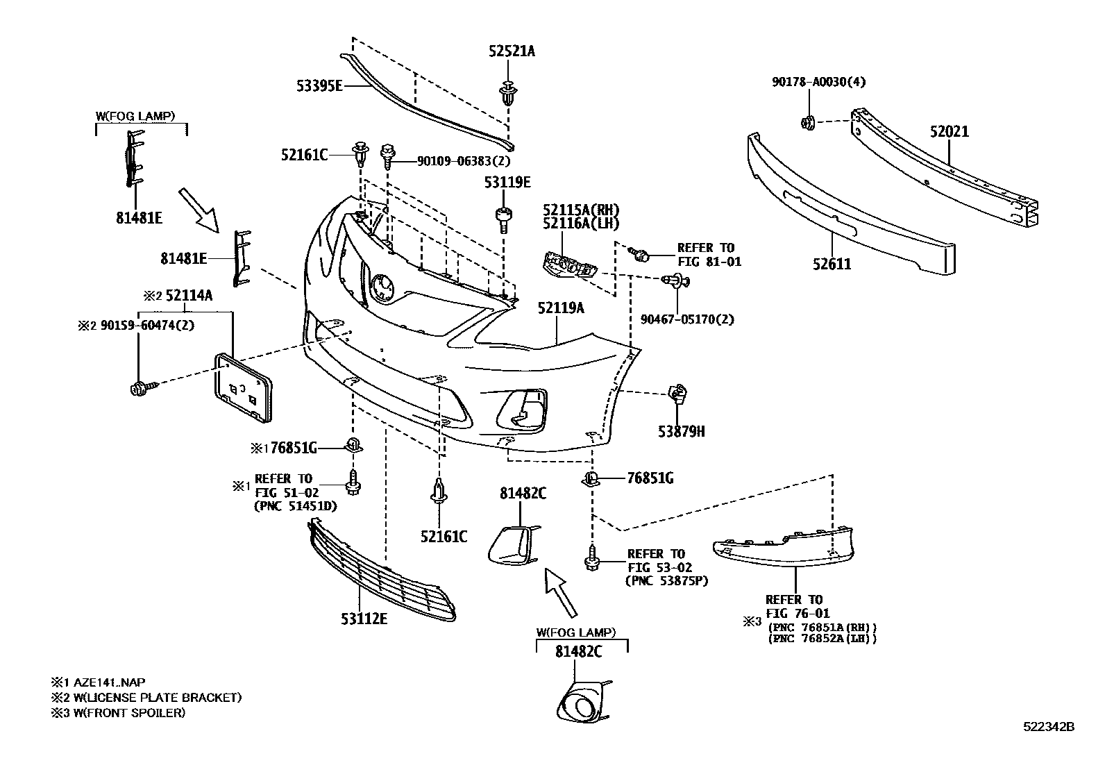 5201 — FRONT BUMPER & BUMPER STAY