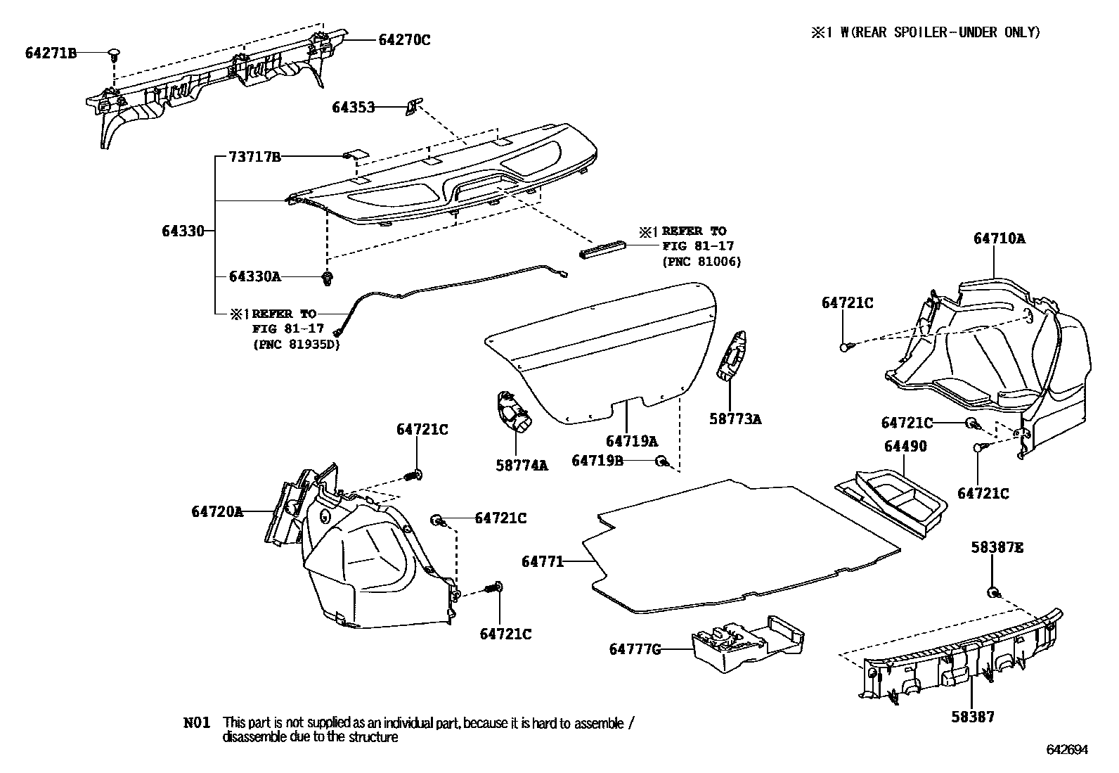 6403 — PACKAGE TRAY PANEL & LUGGAGE COMPARTMENT MAT