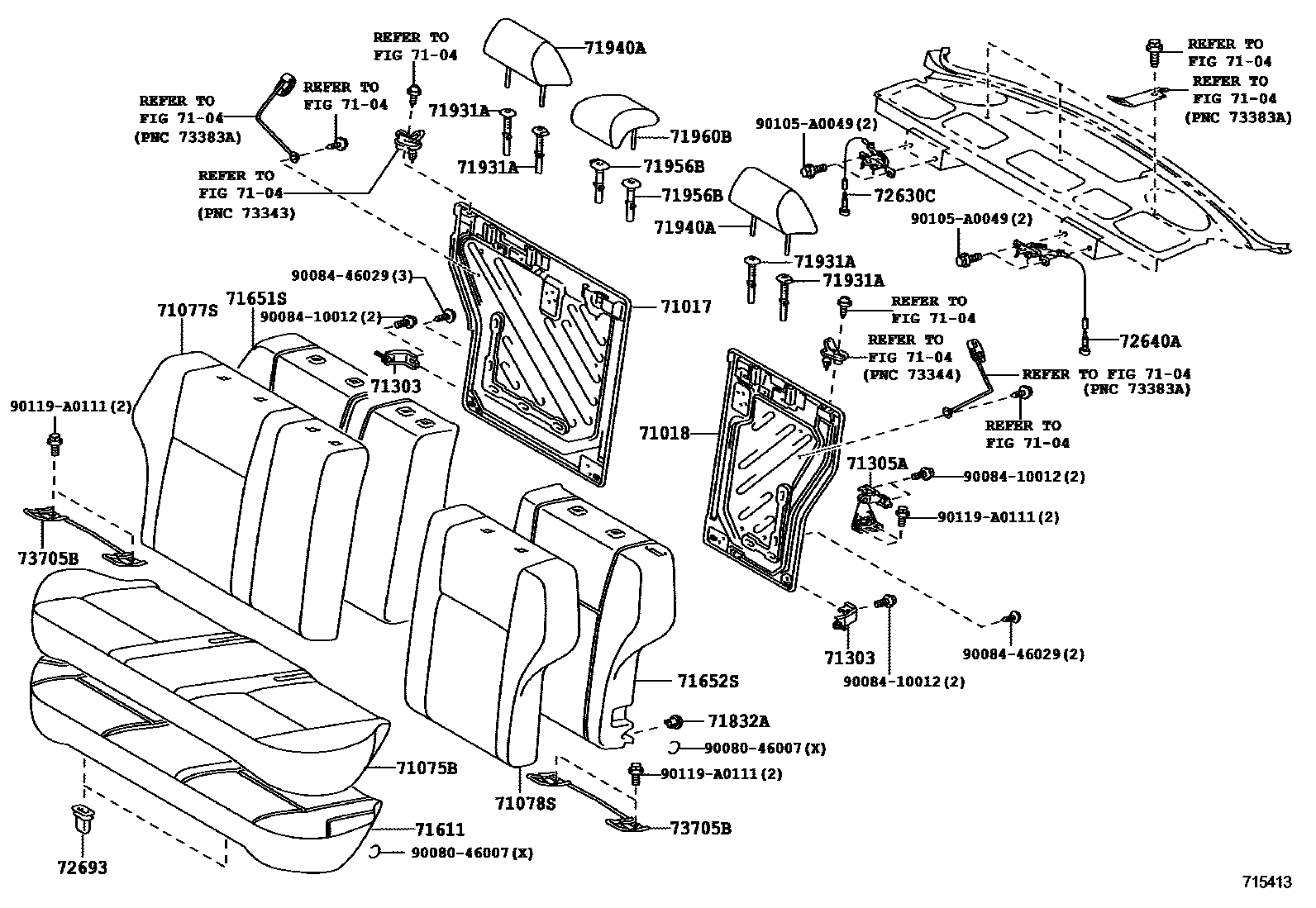 7102 — REAR SEAT & SEAT TRACK