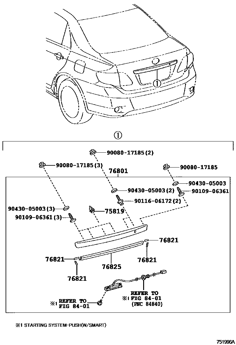 7504 — REAR MOULDING