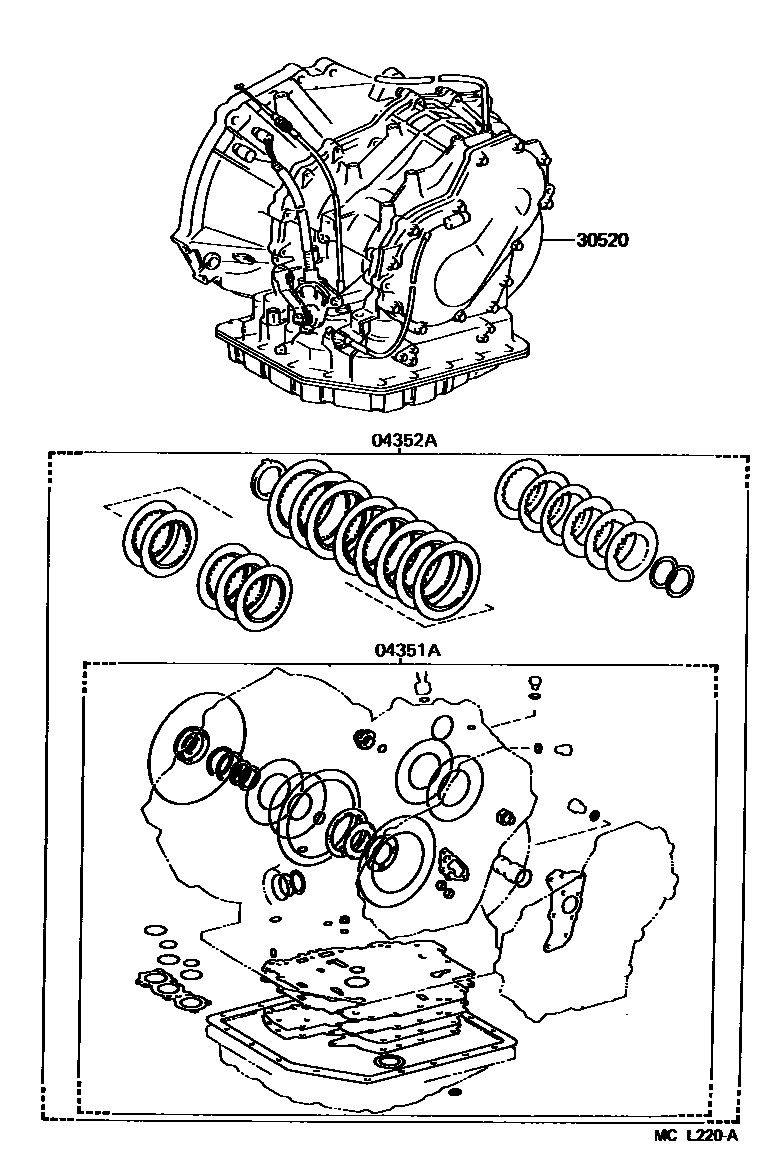 3501 — TRANSAXLE OR TRANSMISSION ASSY & GASKET KIT (ATM)
