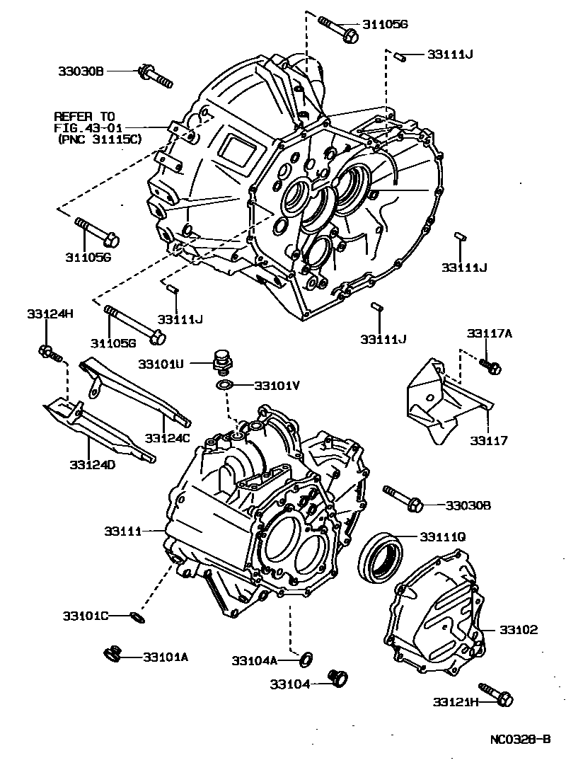 3302 — CLUTCH HOUSING & TRANSMISSION CASE (MTM)