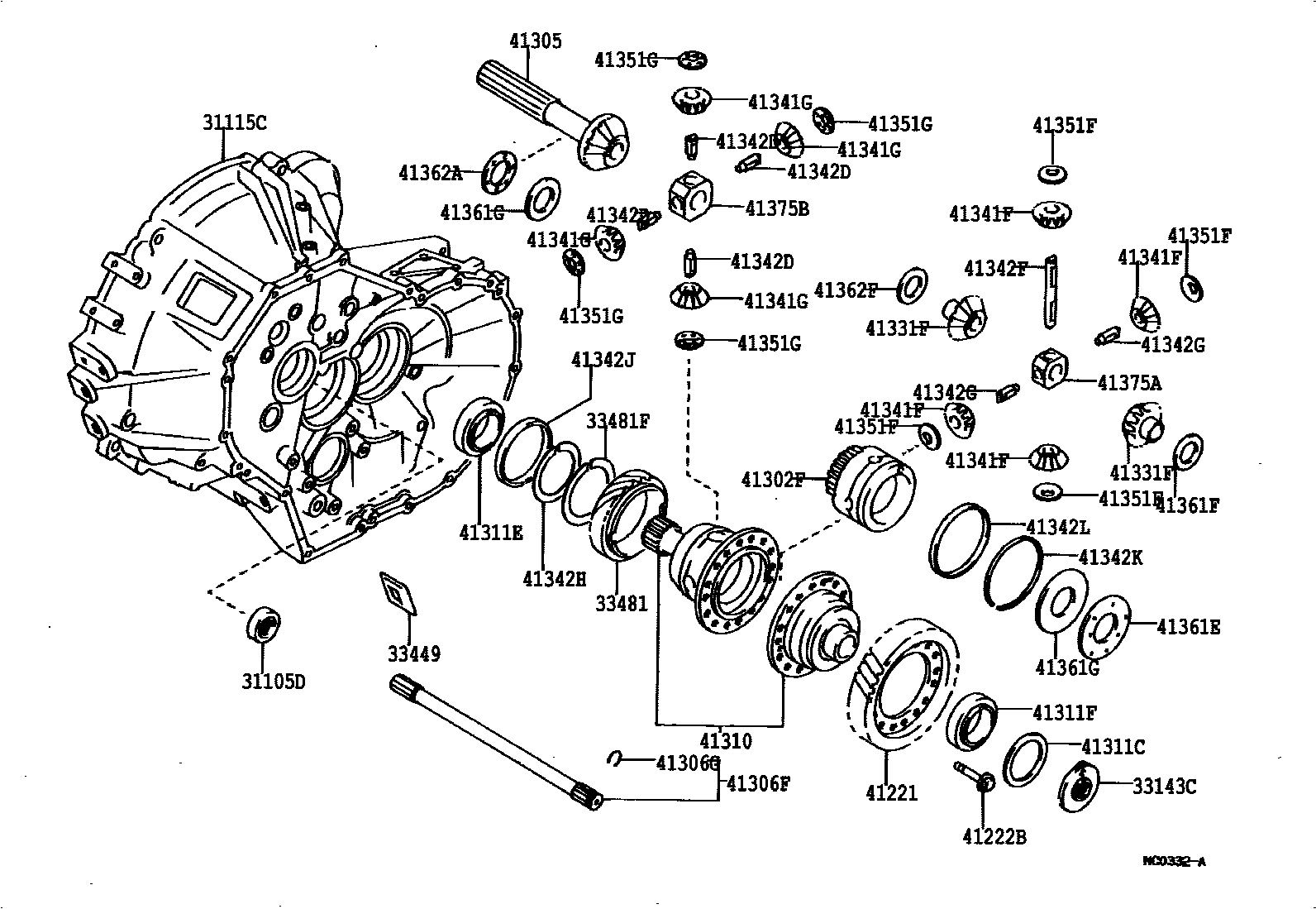 4301 — FRONT AXLE HOUSING & DIFFERENTIAL