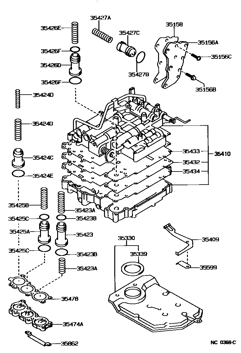 3512 — VALVE BODY & OIL STRAINER (ATM)
