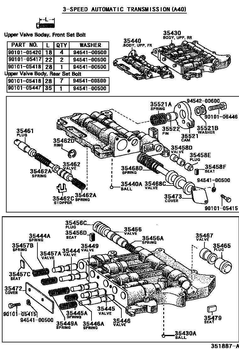 3512 — VALVE BODY & OIL STRAINER (ATM)