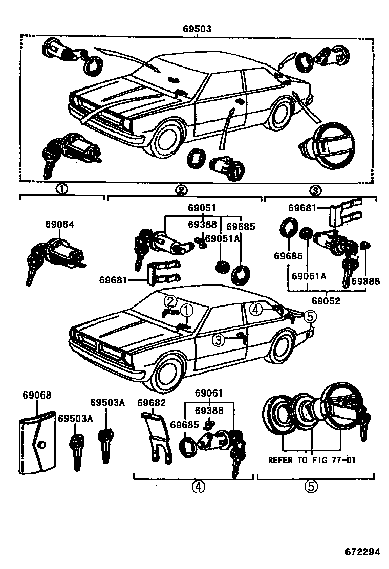 6712 — LOCK CYLINDER SET