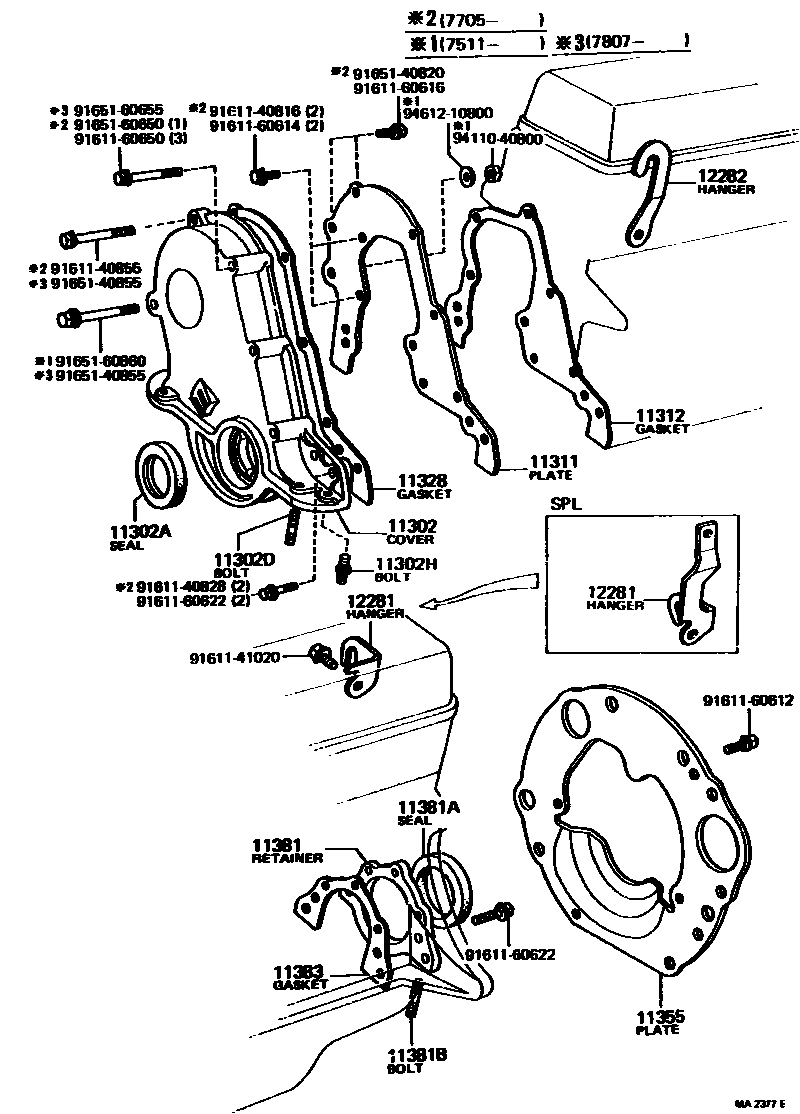 1106 — TIMING GEAR COVER & REAR END PLATE