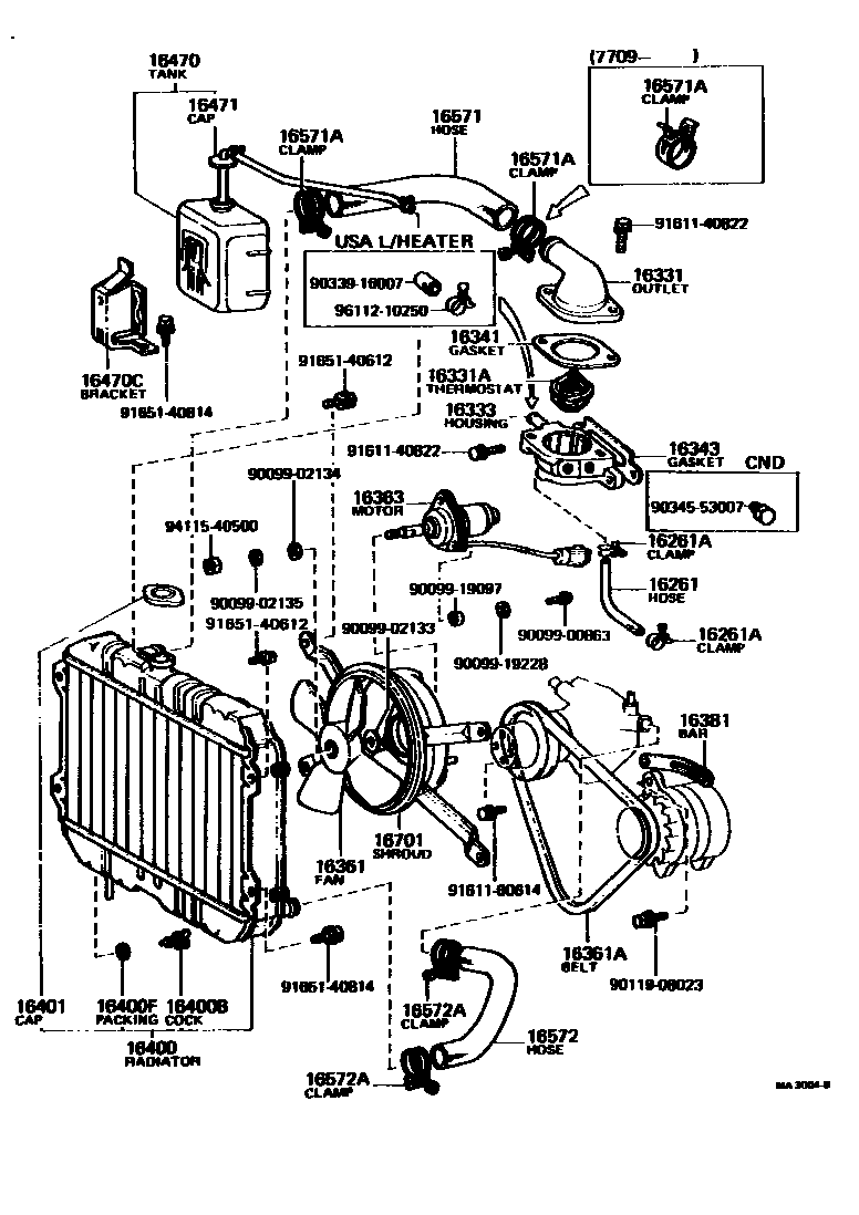 1603 — RADIATOR & WATER OUTLET