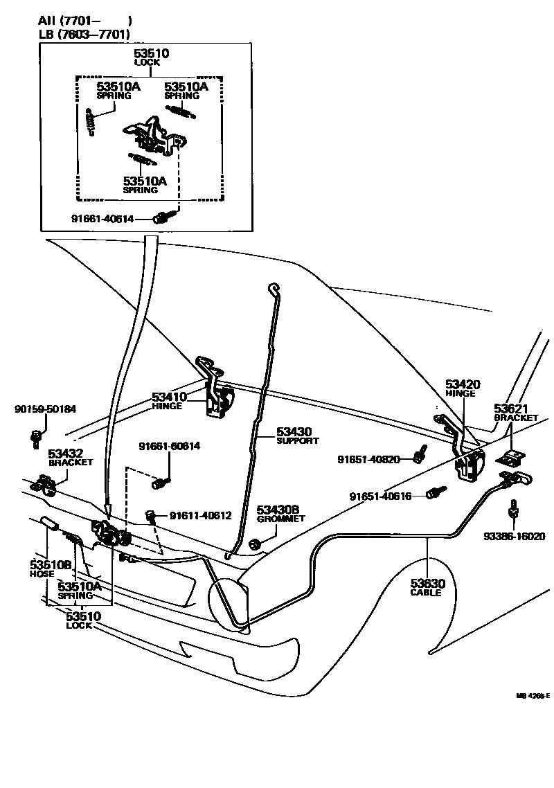 5303 — HOOD LOCK & HINGE