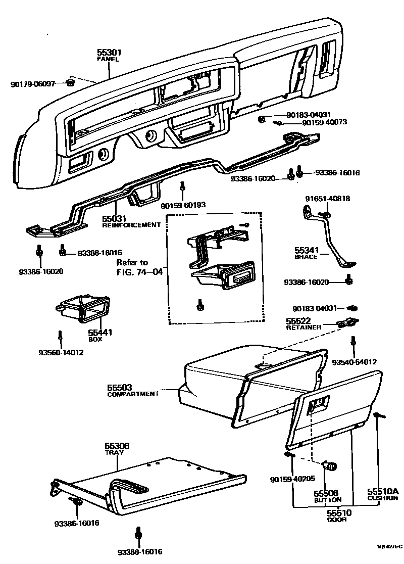 5501 — INSTRUMENT PANEL & GLOVE COMPARTMENT