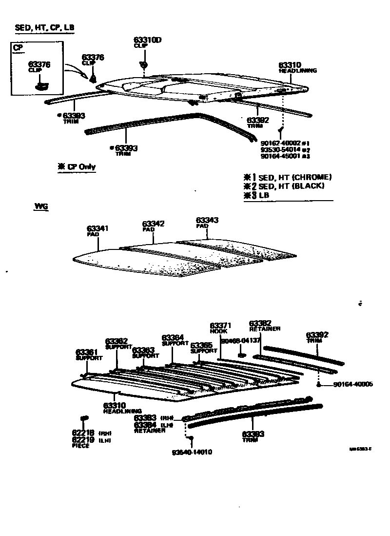 6402 — ROOF HEADLINING & SILENCER PAD