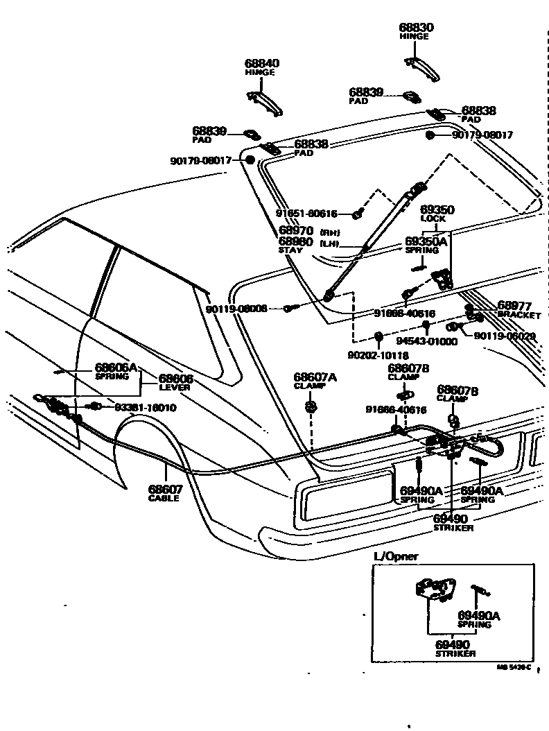 6709 — BACK DOOR LOCK & HANDLE
