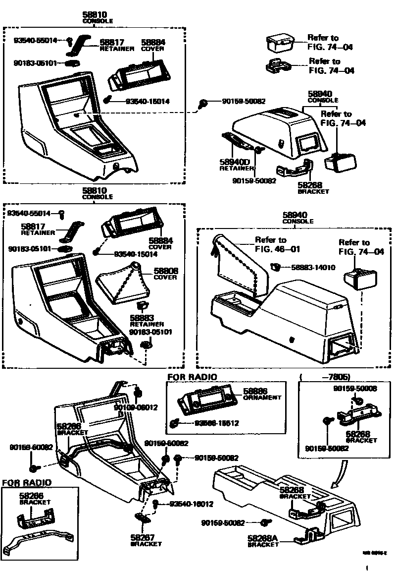 5806 — CONSOLE BOX & BRACKET